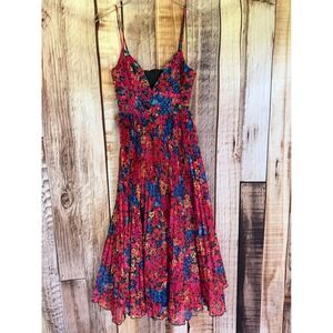 Lulus Dress Sincerely Gorgeous Floral Midi Romantic Feminine Summer Spring XS